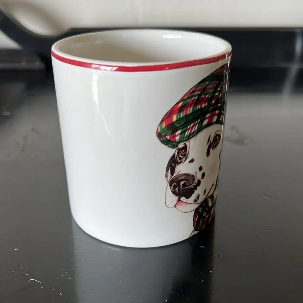 Williams Sonoma Winter Dog Dalmatian Replacement Coffee Mug Tea Cup 8 oz